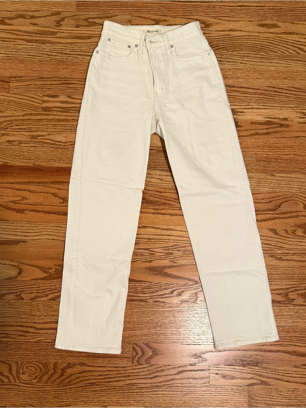 Madewell Off-White Straight-Leg Jeans
